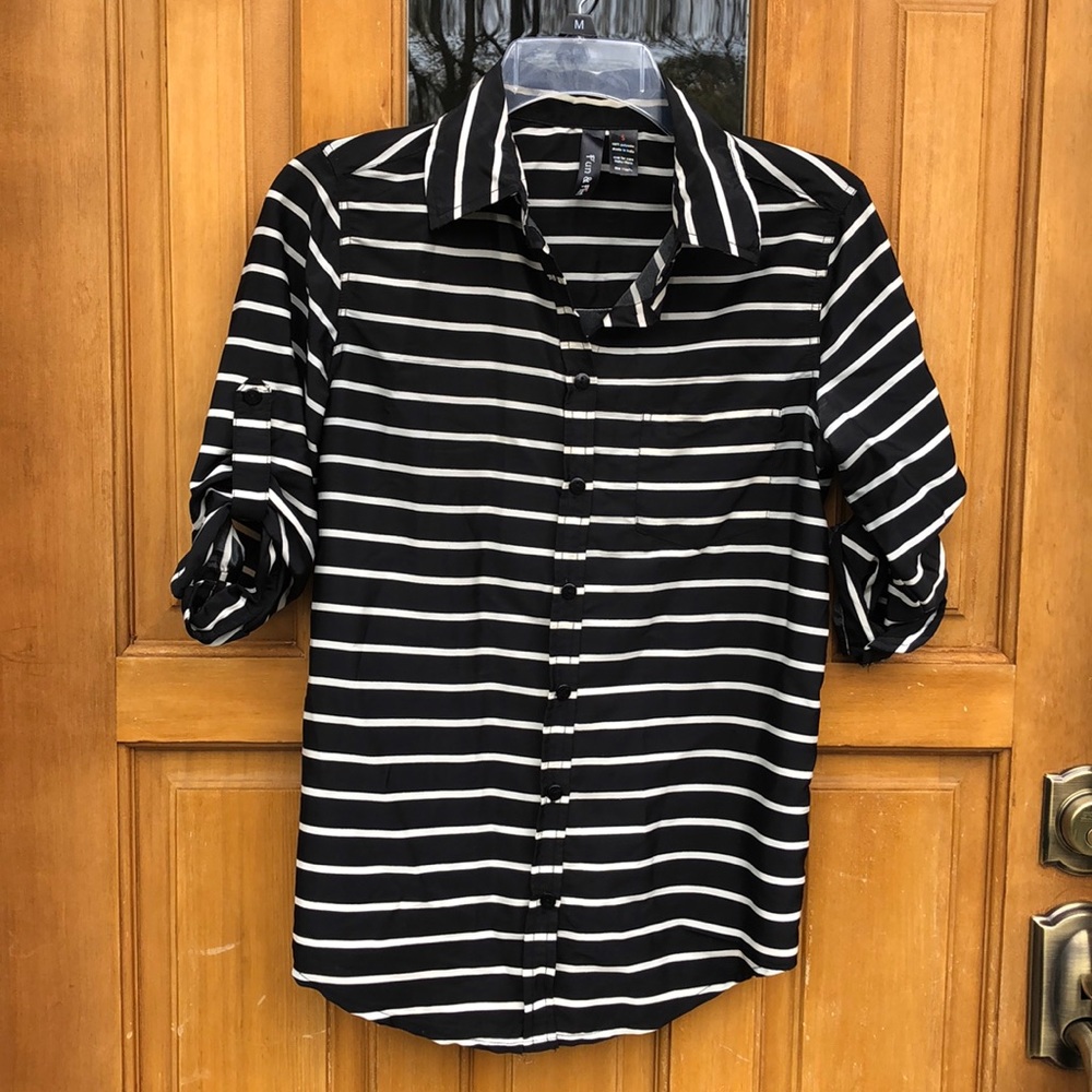 Women’s Striped 3/4 Sleeve Blouse